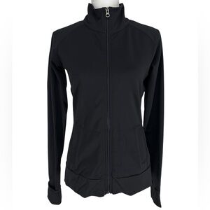 TUFF ATHLETICS / Black Zip Up Tech Jogger Jacket / Medium / Athleisure Workout